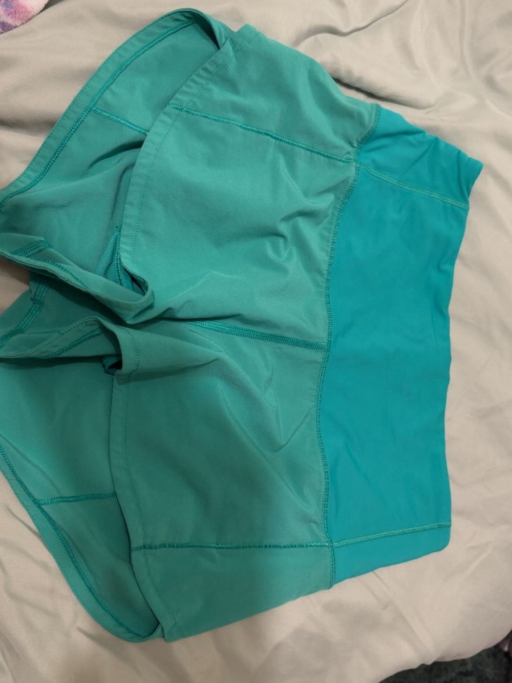 lululemon athletica green speed up shorts